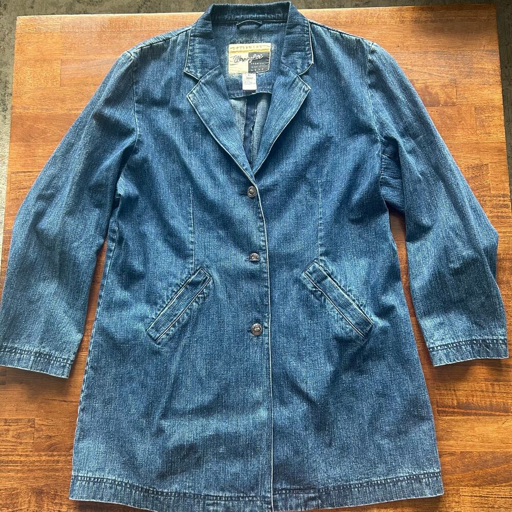 Wrangler Women’s Denim Jacket, Extra Large, boho Southwestern Style, 100% Cotton